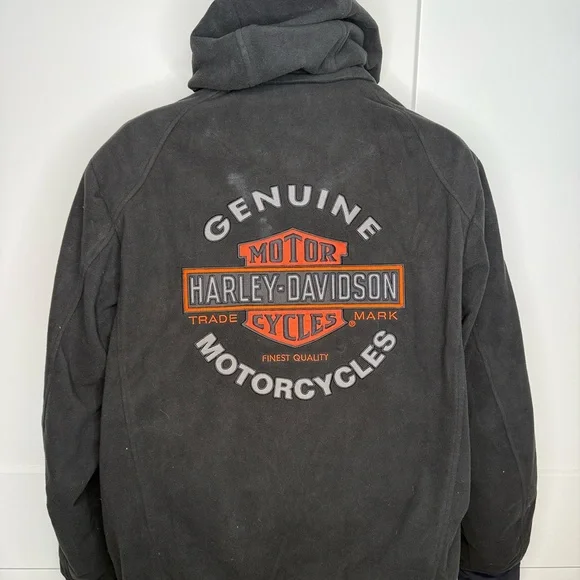 Harley Davidson Hooded Riding Jacket w/ Armor - Picture 4 of 7